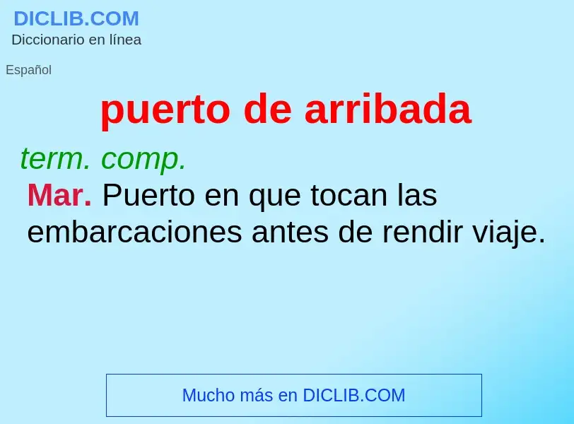 What is puerto de arribada - definition