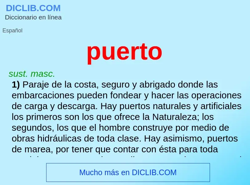 What is puerto - definition