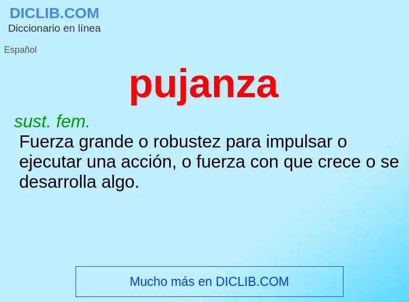 What is pujanza - definition