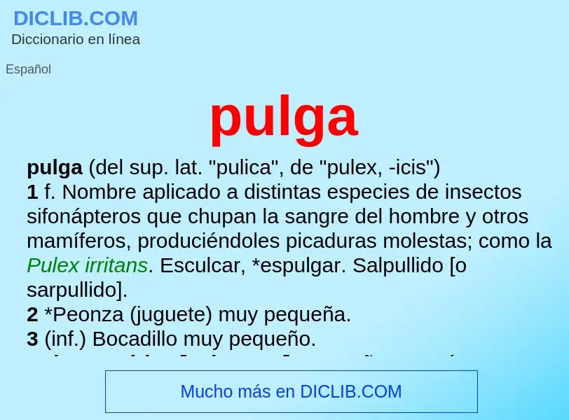 O que é pulga - definição, significado, conceito