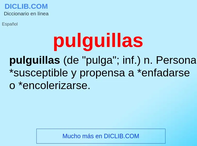 What is pulguillas - definition