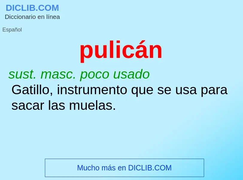 ¿Qué es pulicán? - significado y definición