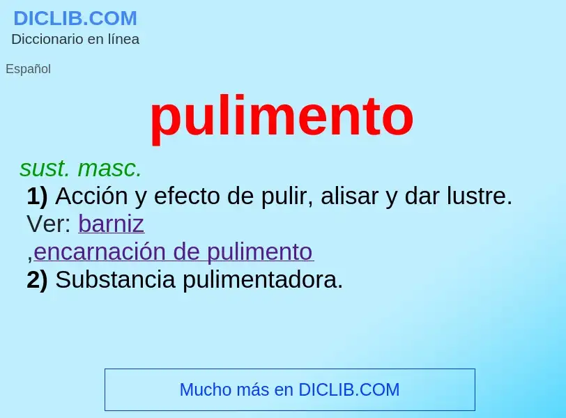 Wat is pulimento - definition