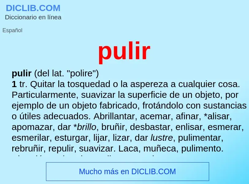 What is pulir - definition