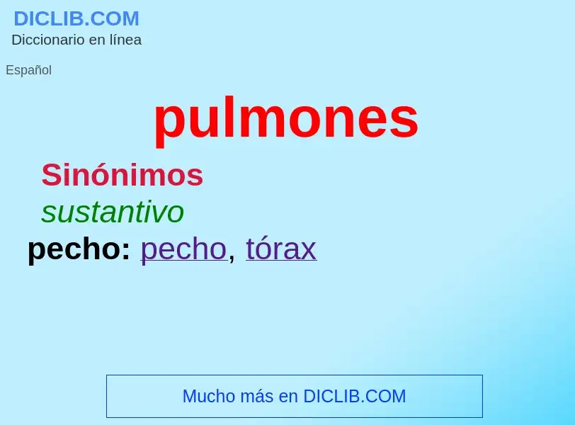 What is pulmones - definition