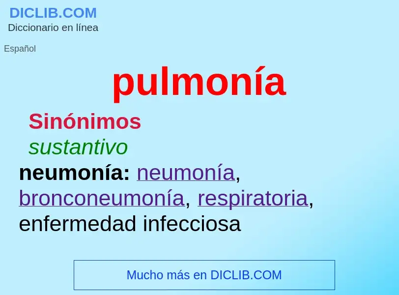 ¿Qué es pulmonía? - significado y definición