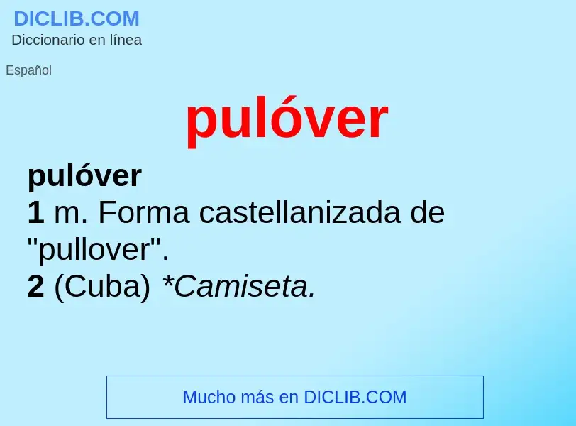 Was ist pulóver - Definition