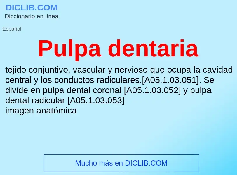 O que é Pulpa dentaria - definição, significado, conceito