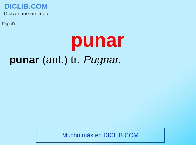 ¿Qué es punar? - significado y definición