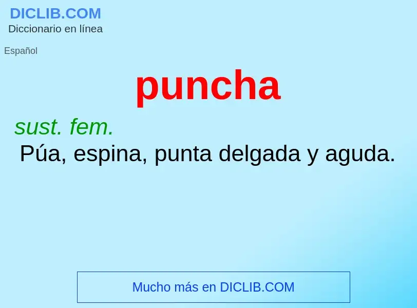 ¿Qué es puncha? - significado y definición