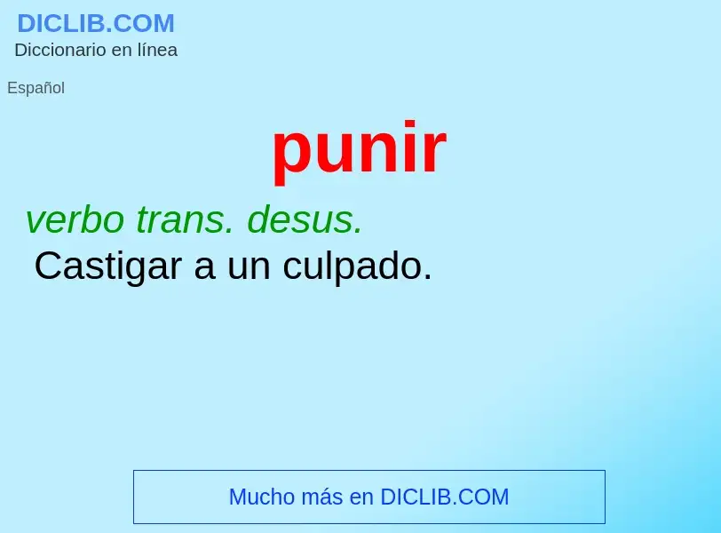 ¿Qué es punir? - significado y definición