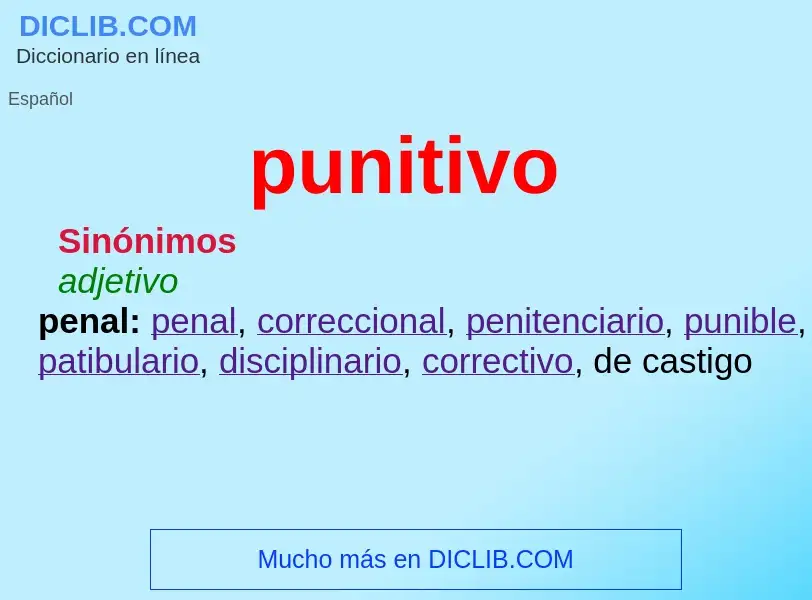 What is punitivo - definition