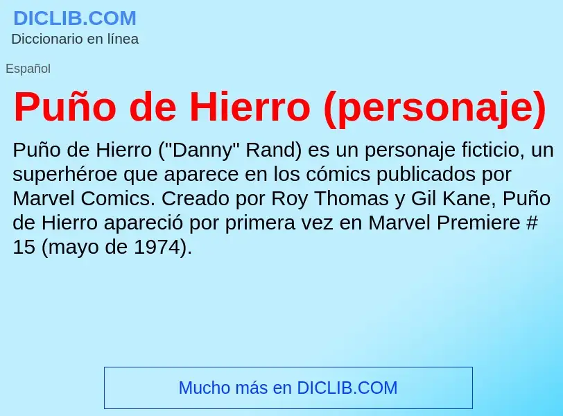 What is Puño de Hierro (personaje) - definition