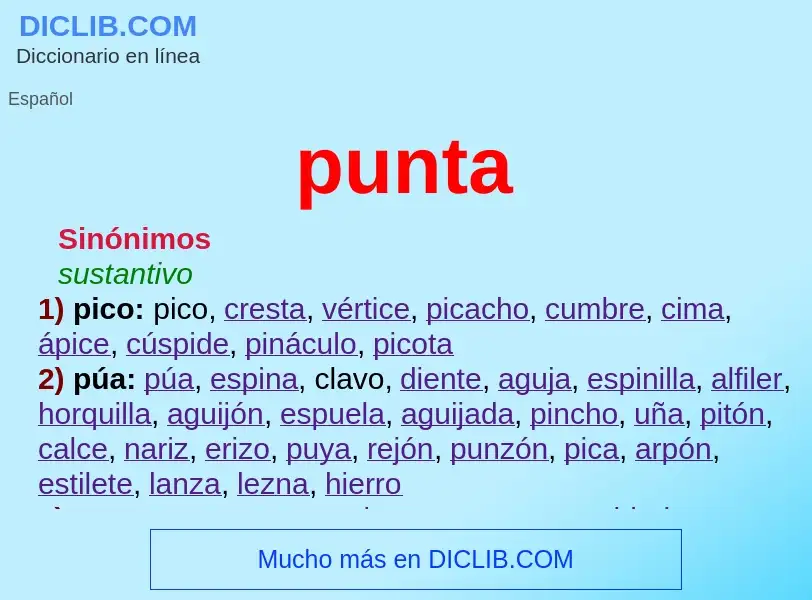 Wat is punta - definition