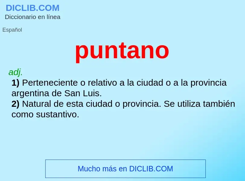 ¿Qué es puntano? - significado y definición