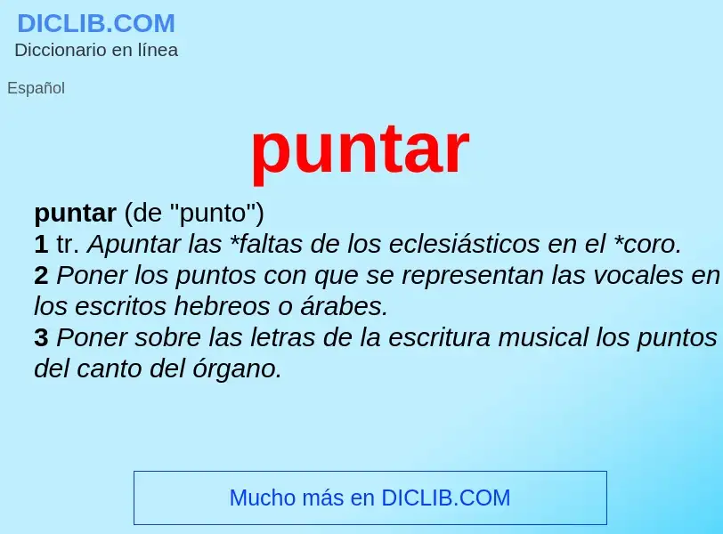 ¿Qué es puntar? - significado y definición