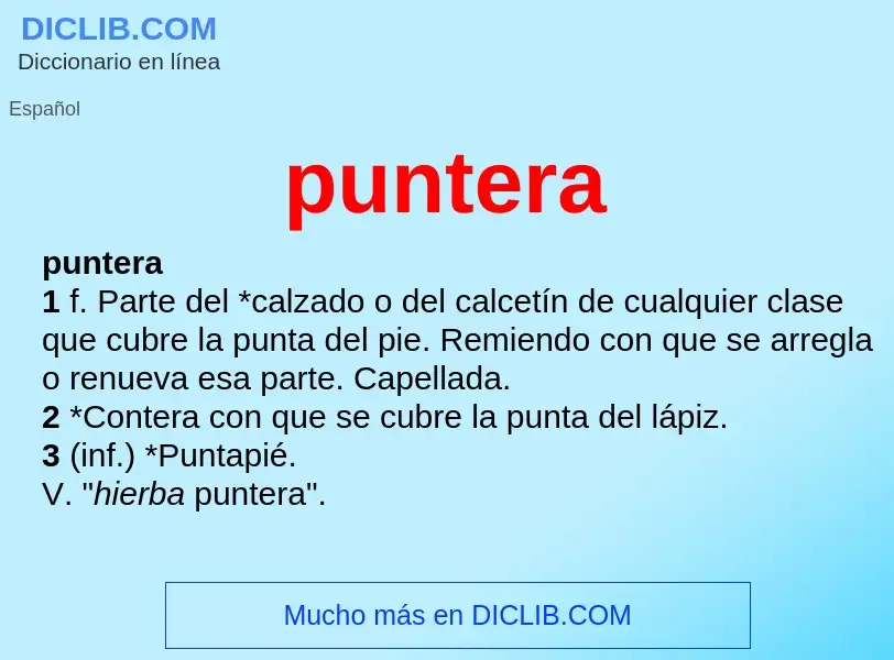 What is puntera - definition