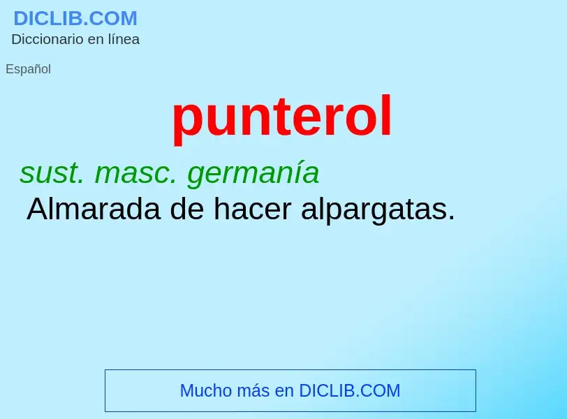 ¿Qué es punterol? - significado y definición