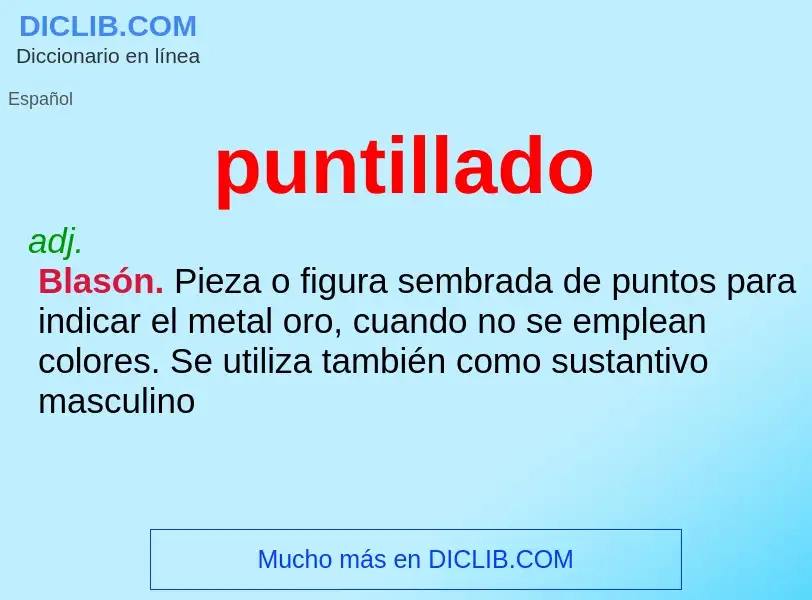 ¿Qué es puntillado? - significado y definición