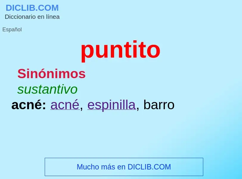 O que é puntito - definição, significado, conceito