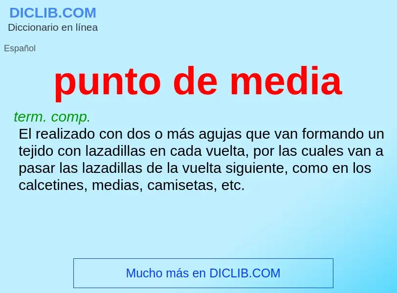 ¿Qué es punto de media? - significado y definición