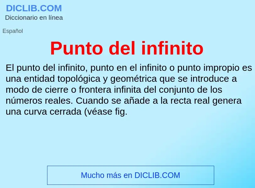 Что такое Punto del infinito - определение