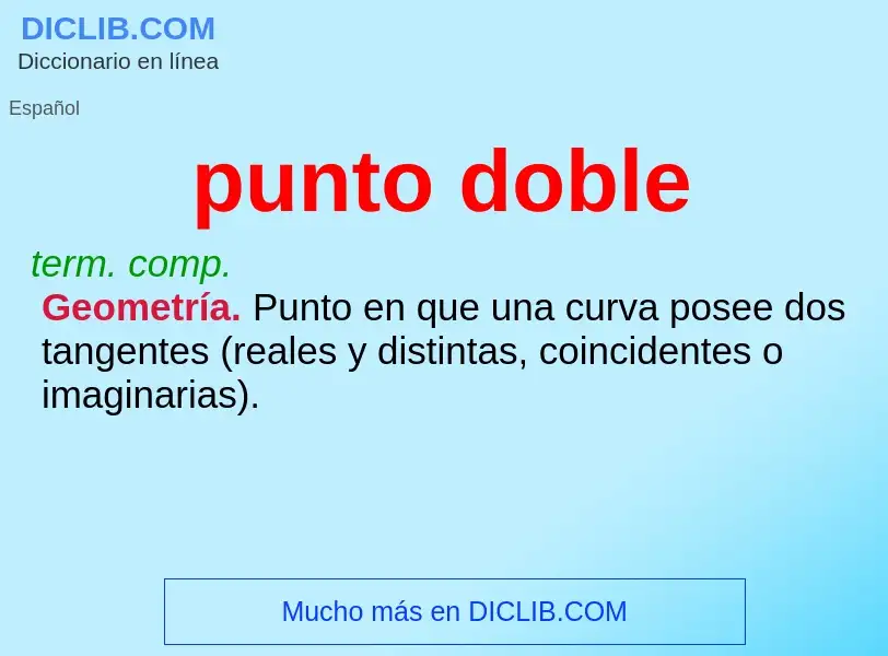 What is punto doble - definition