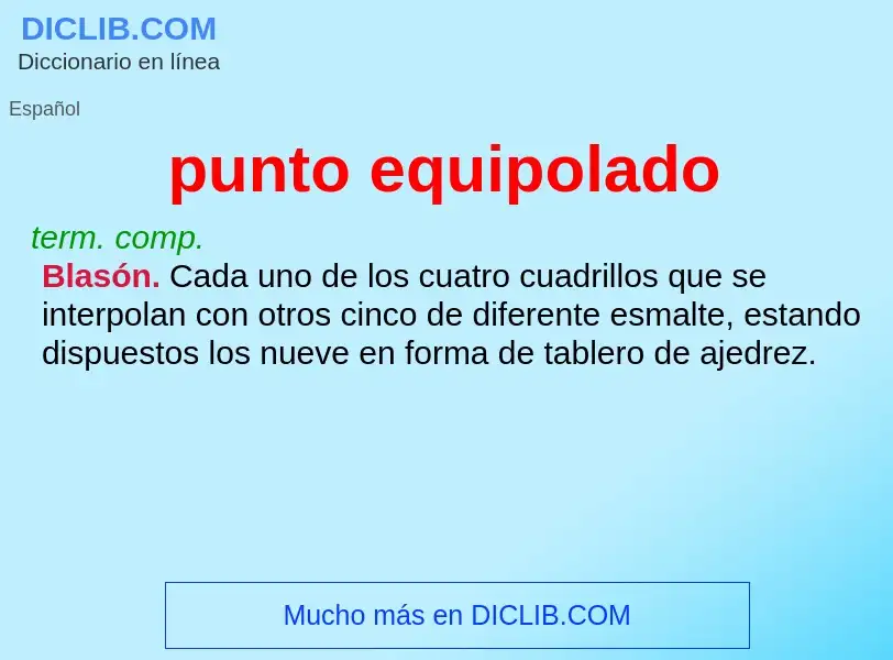 Wat is punto equipolado - definition