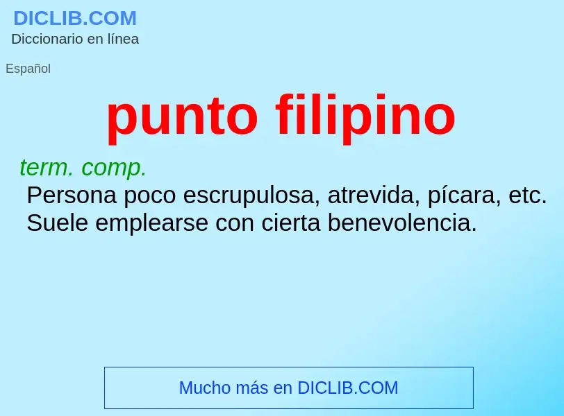 Che cos'è punto filipino - definizione