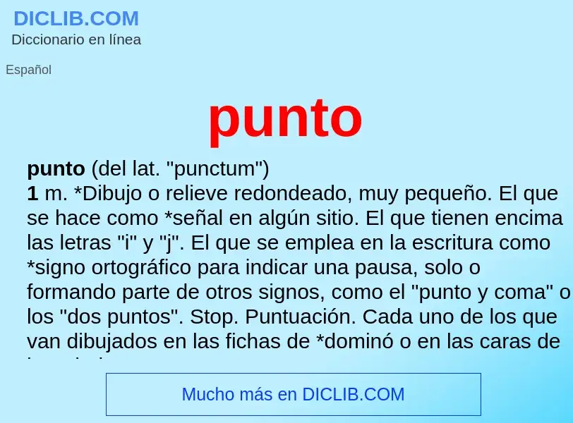 What is punto - meaning and definition