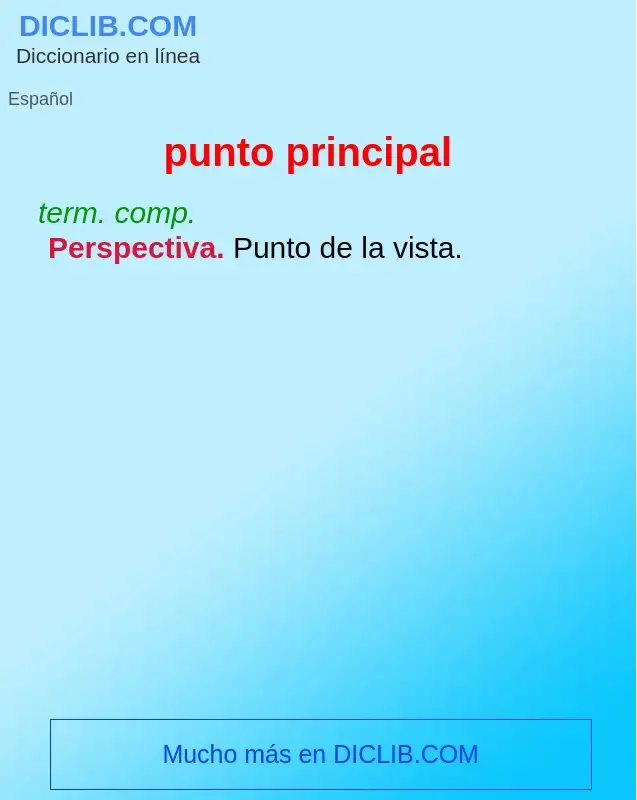 What is punto principal - definition
