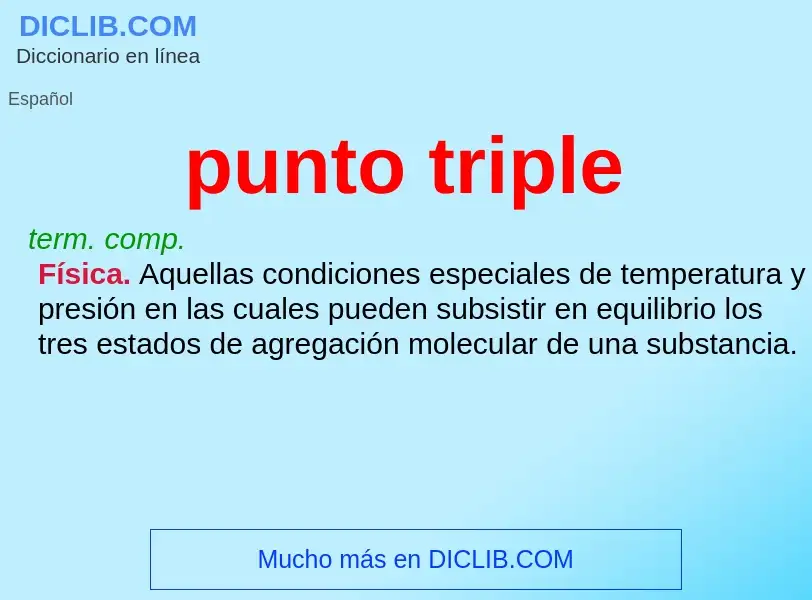 What is punto triple - definition