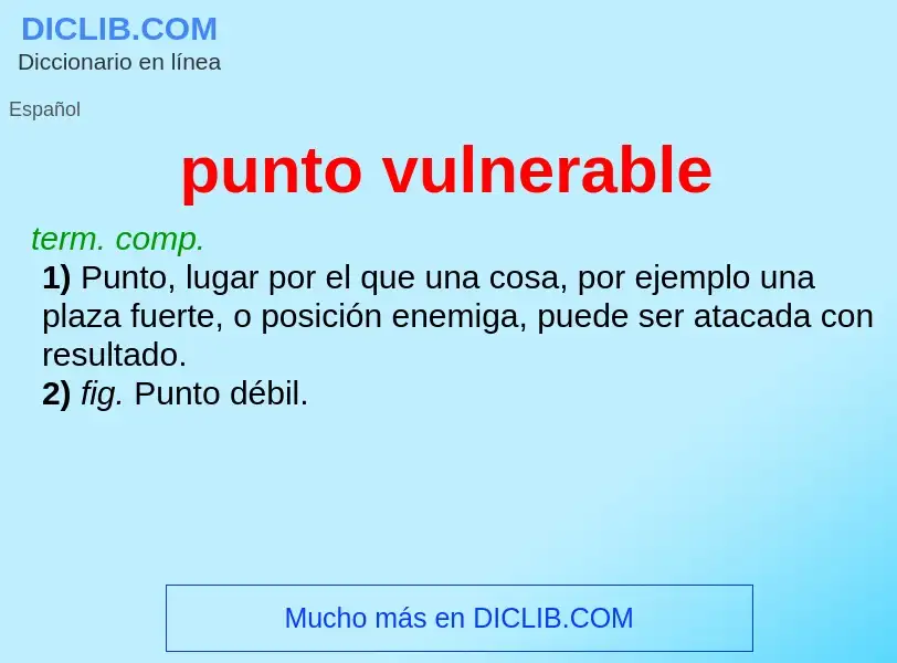 Che cos'è punto vulnerable - definizione