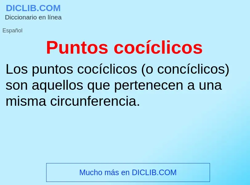 Wat is Puntos cocíclicos - definition