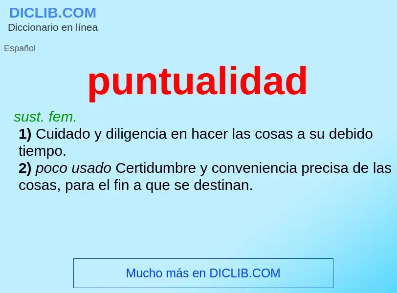 Wat is puntualidad - definition