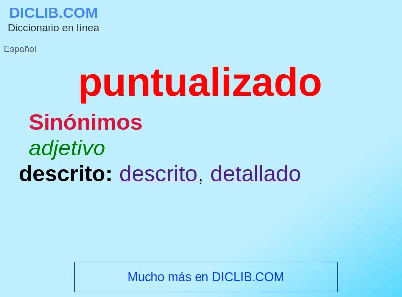 Wat is puntualizado - definition