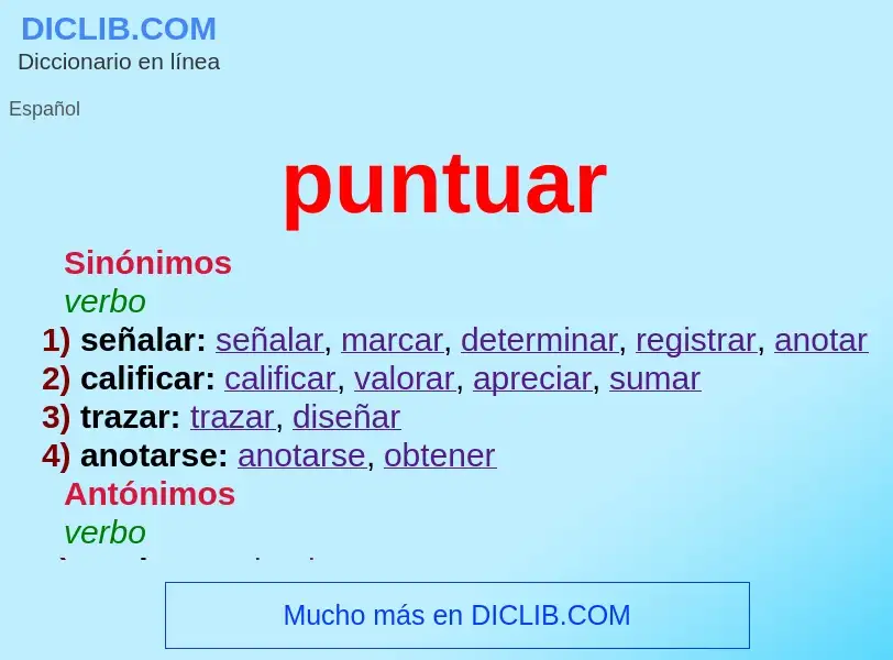 ¿Qué es puntuar? - significado y definición