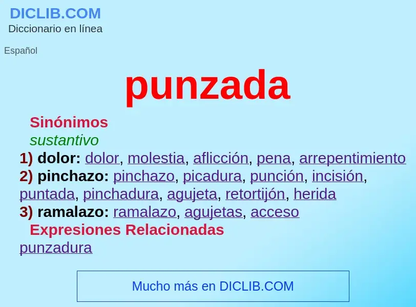 ¿Qué es punzada? - significado y definición