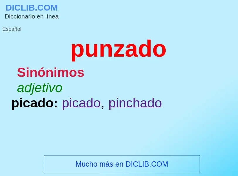 Che cos'è punzado - definizione