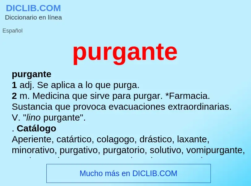 ¿Qué es purgante? - significado y definición