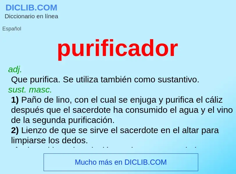 ¿Qué es purificador? - significado y definición