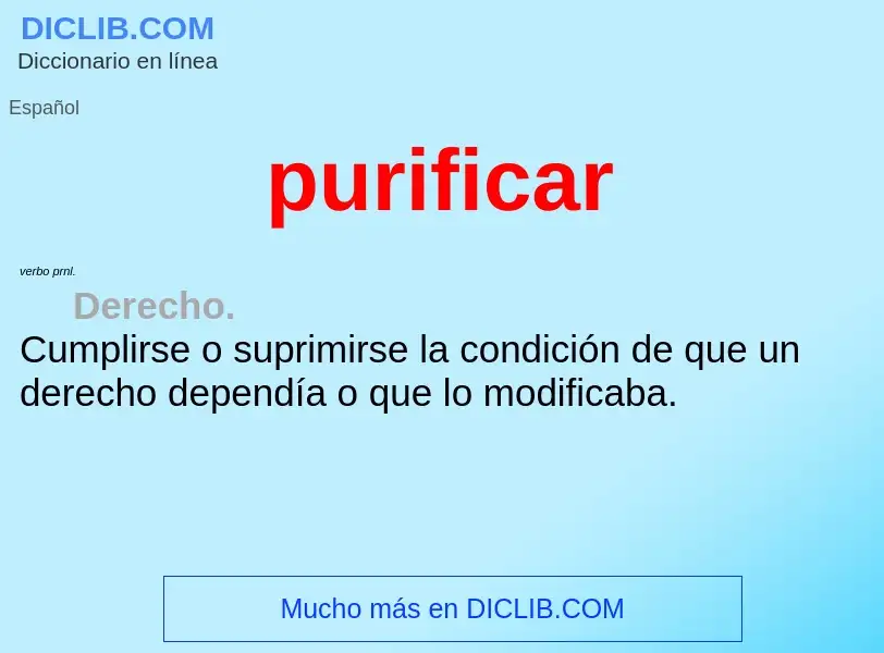 Wat is purificar - definition