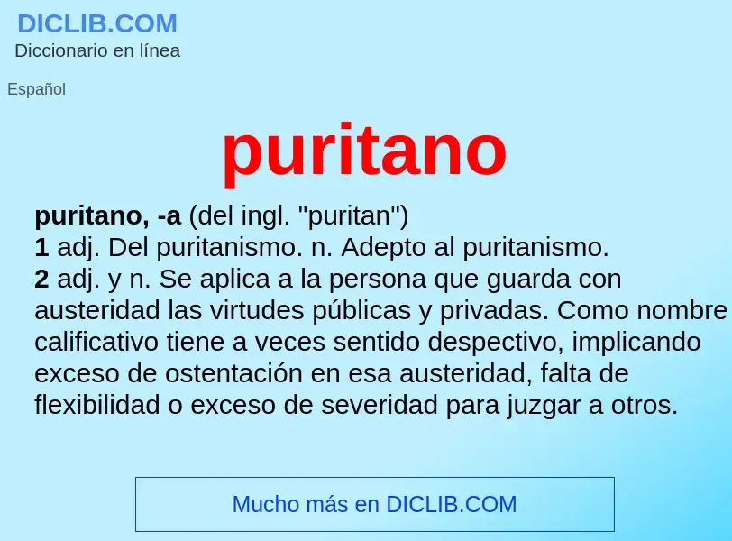 Wat is puritano - definition