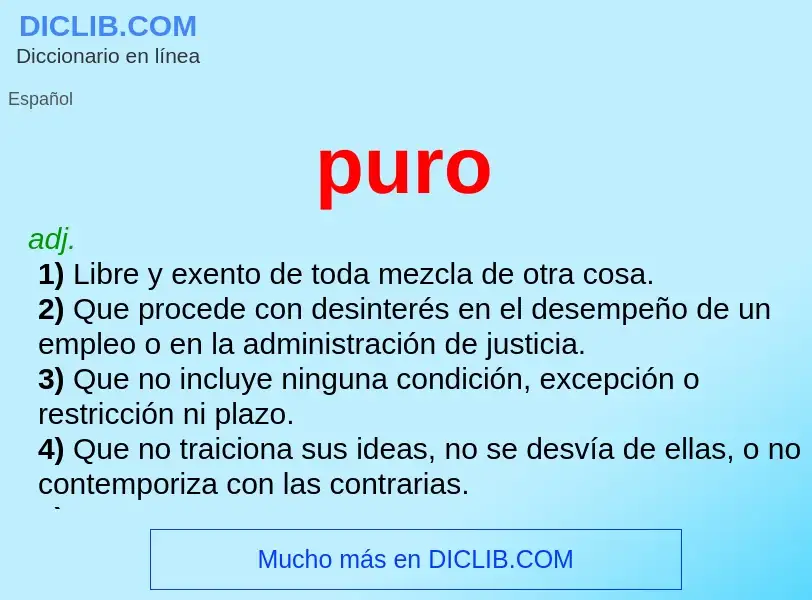 What is puro - meaning and definition