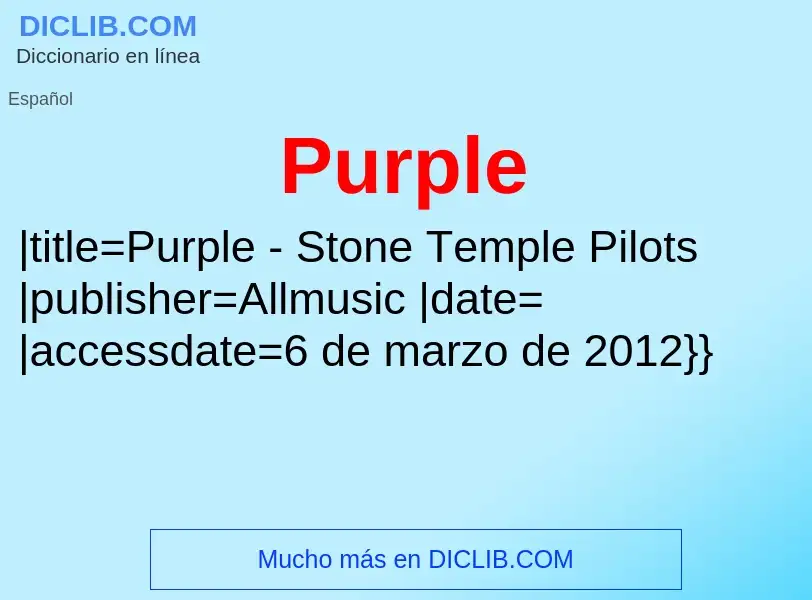 ¿Qué es Purple? - significado y definición