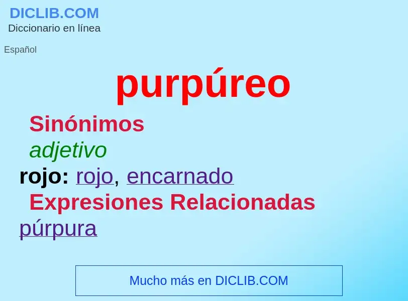 Wat is purpúreo - definition