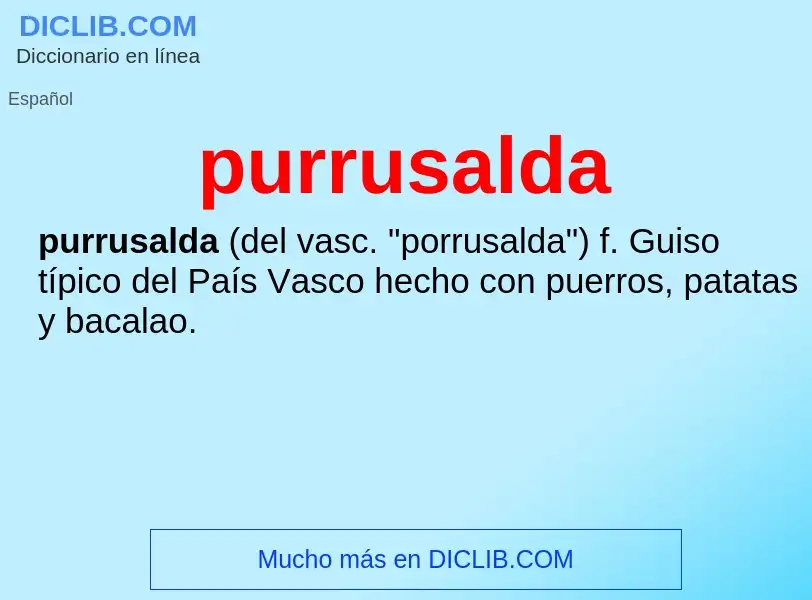 ¿Qué es purrusalda? - significado y definición