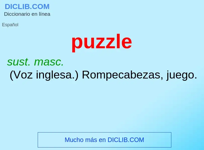 ¿Qué es puzzle? - significado y definición