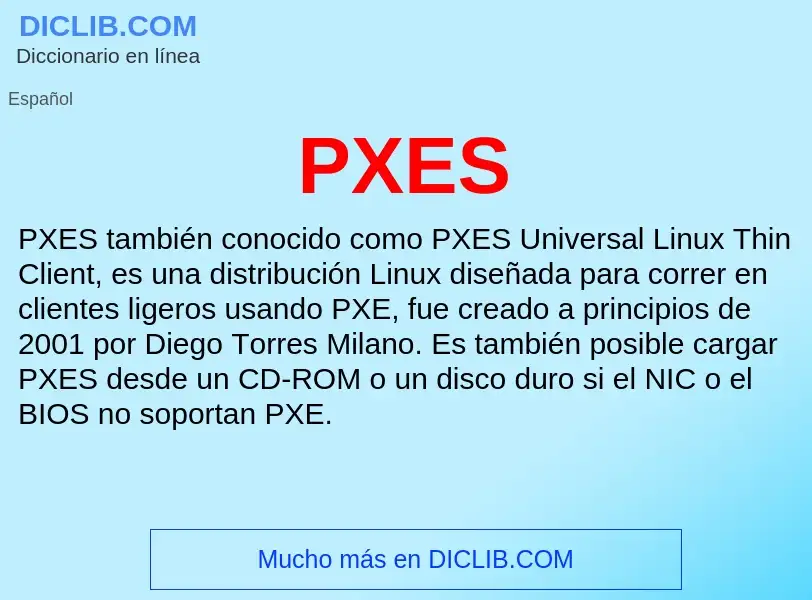 ¿Qué es PXES? - significado y definición