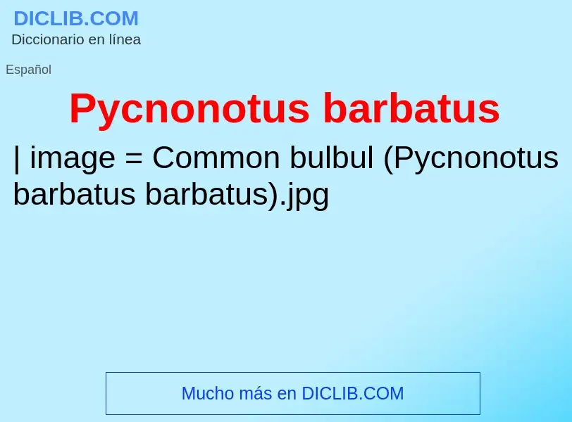 Что такое Pycnonotus barbatus - определение